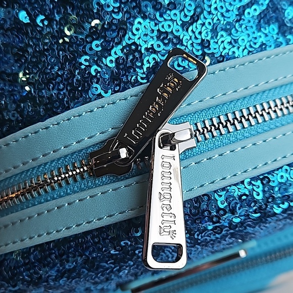 Loungefly x Disney Collab Teal Dumbo Sequin Mini Backpack NWT